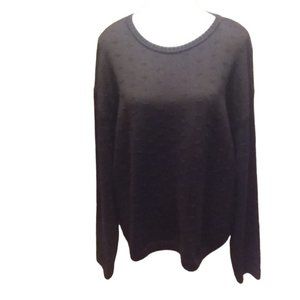 St.John Sport Women's XL Black Sweater Wool Blend Long Sleeve